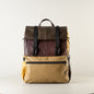 Large light brown laptop backpack for work leather for men or women "July"