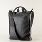 Leather black work bag with laptop compartment "February"