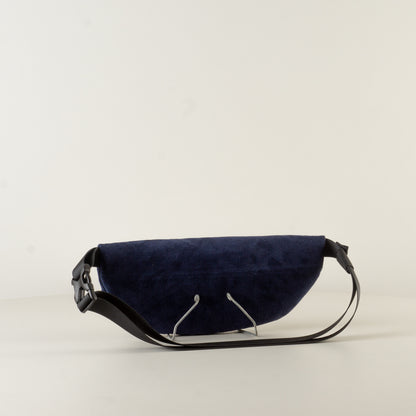 Sling bag deep blue leather "May" - women's leather crossbody sling bag