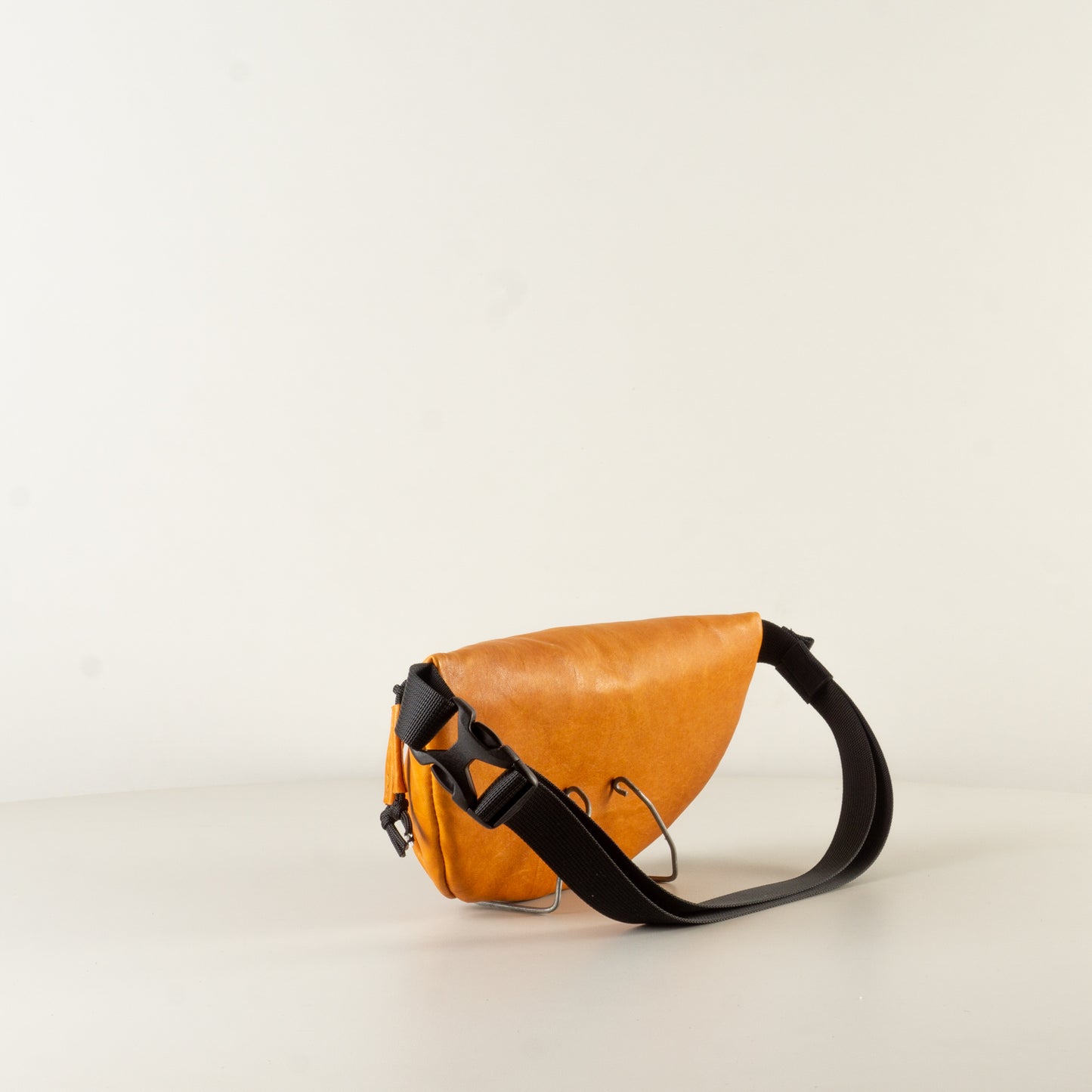 Sling bag yellow leather "May" - women's leather crossbody sling bag