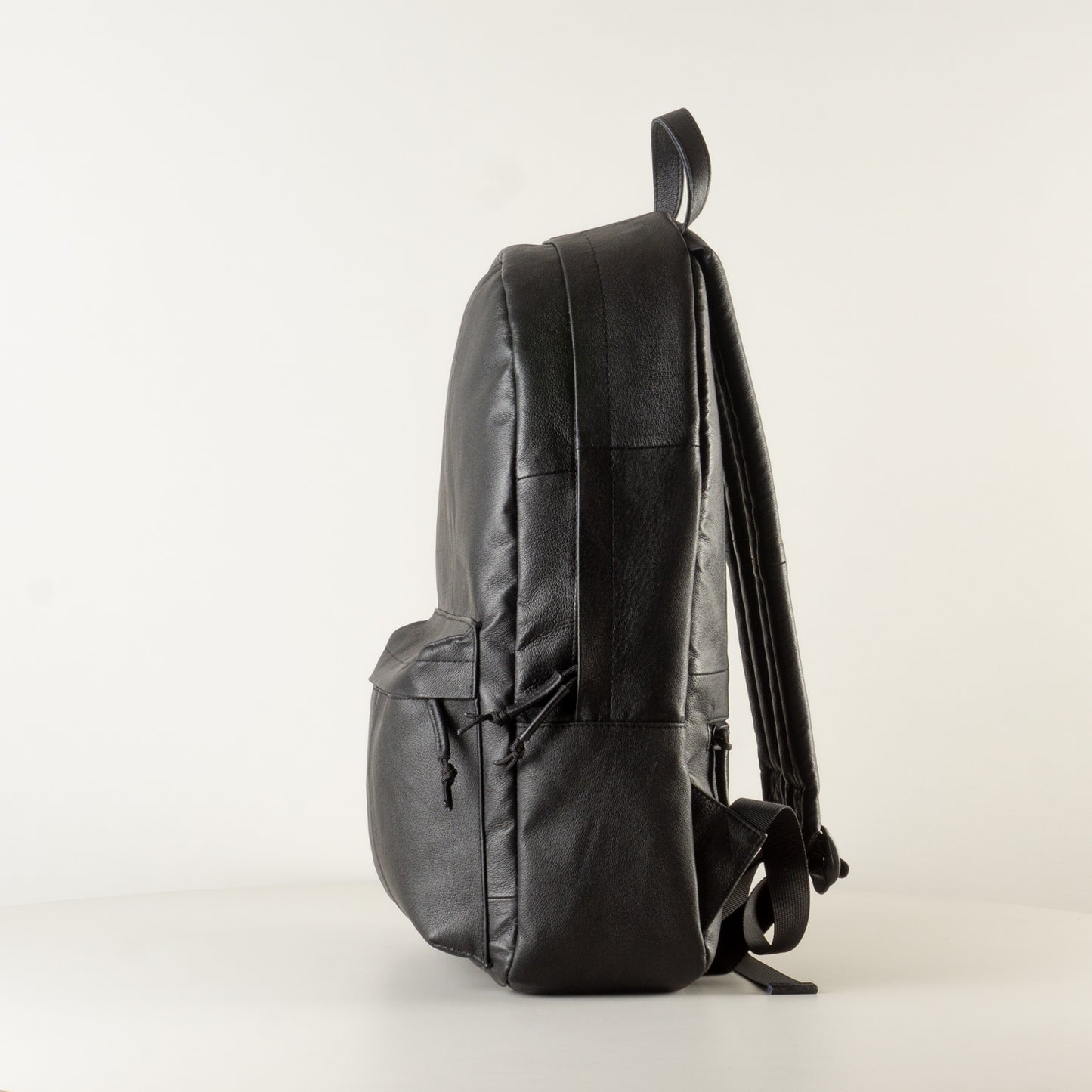 black leather backpack womens asos Leather black backpack handbag "January"