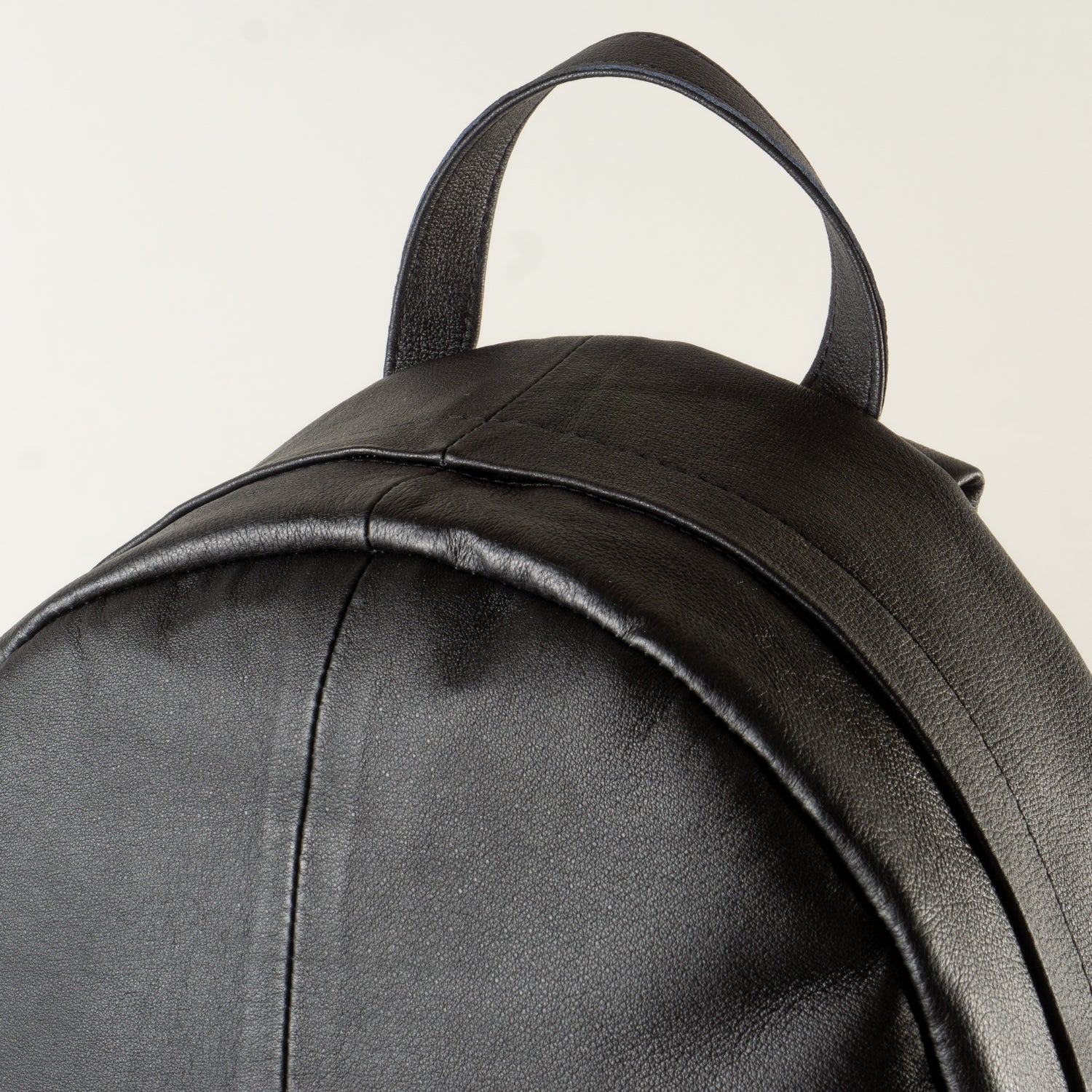 black faux leather backpack asos Leather black backpack handbag "January"