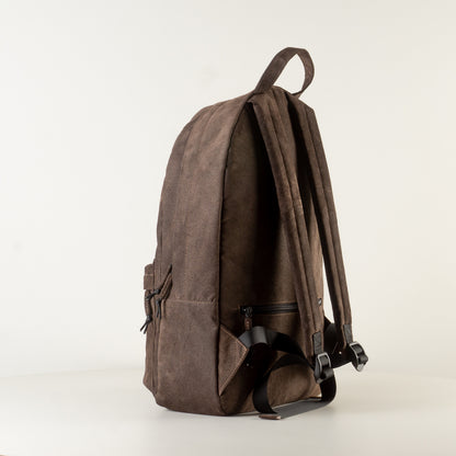 Leather brown backpack handbag "January" - 15 inch laptop leather bag