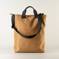 Leather light brown work bag with laptop compartment "February"