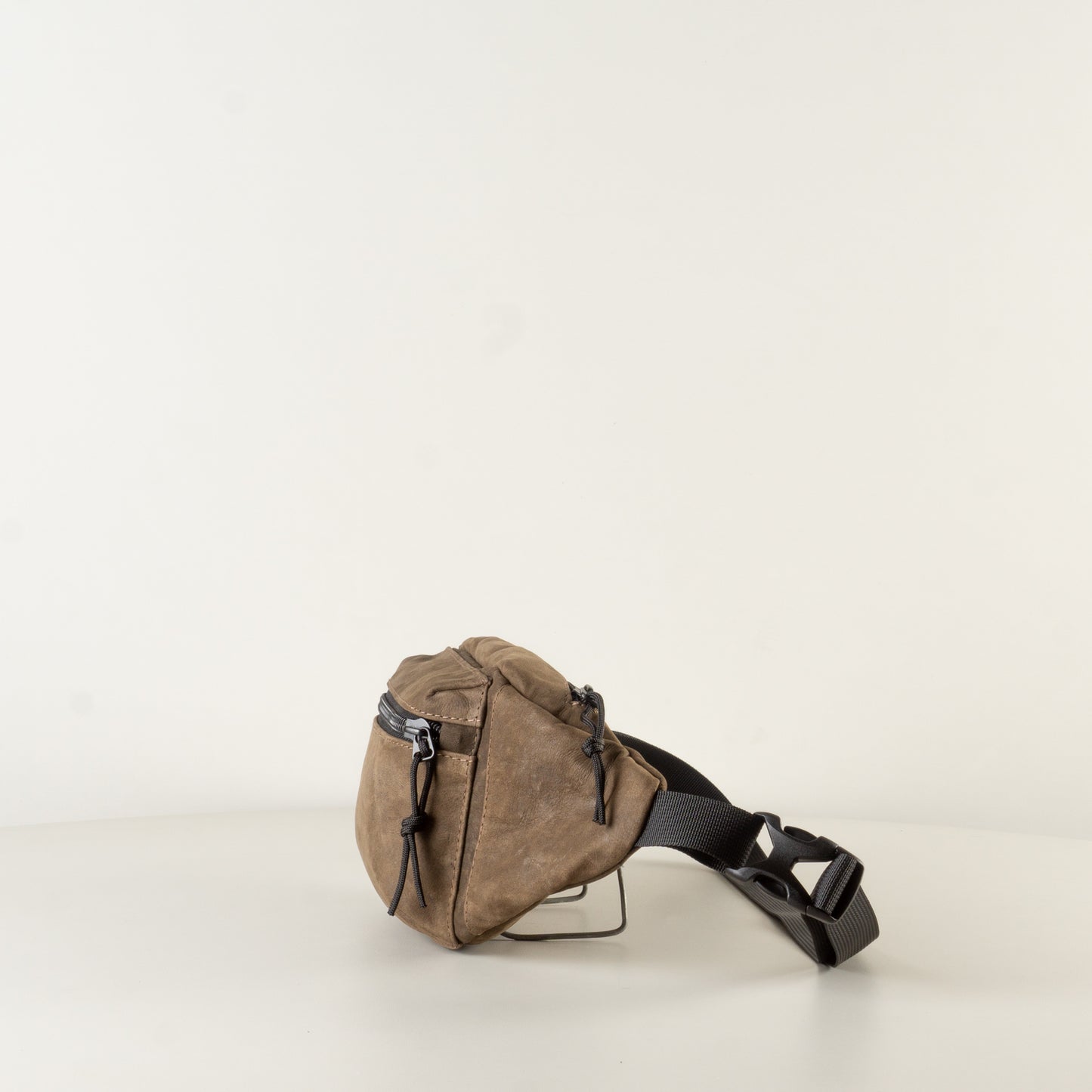 Small leather sling bag brown color - 100% "November"