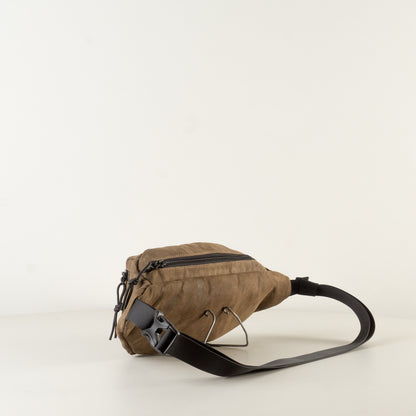 Small leather sling bag brown color - 100% "November"